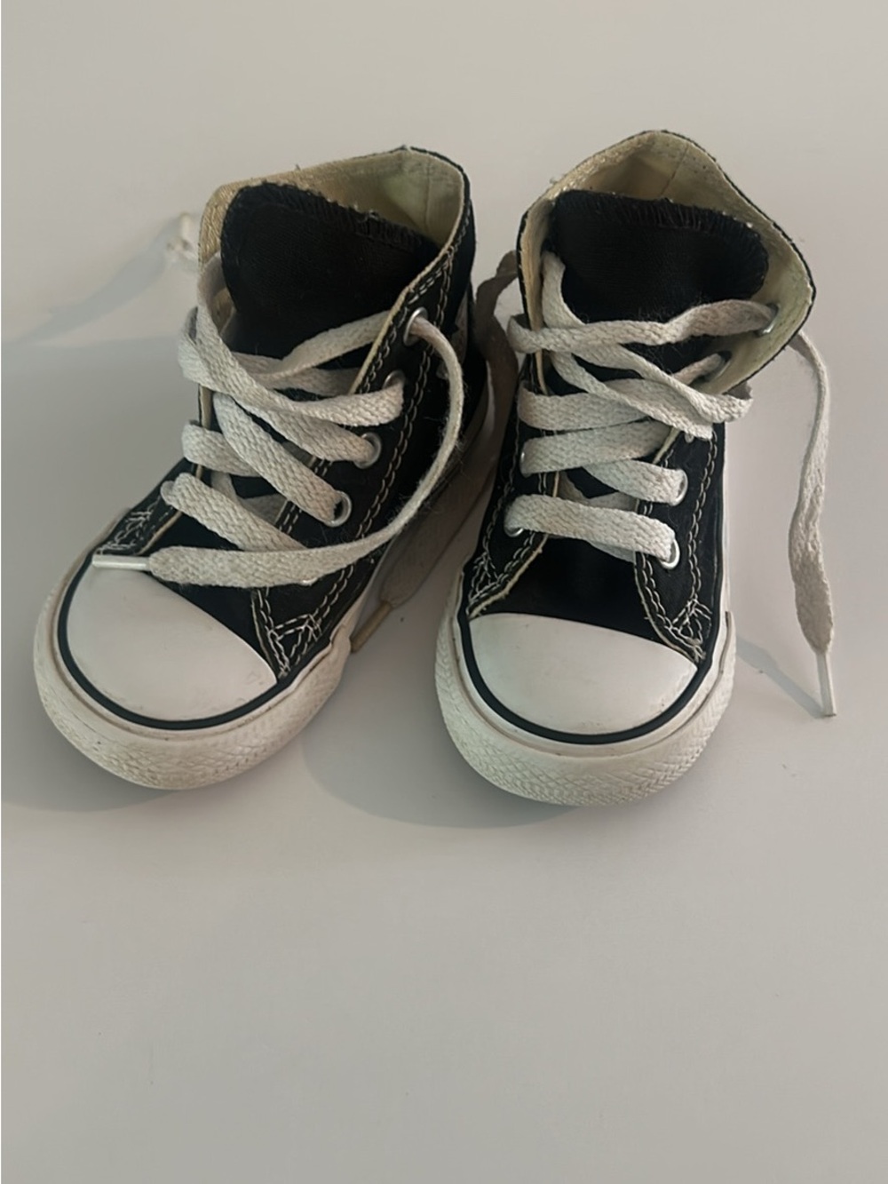 Converse Kids Black Canvas High-Top Sneakers with White Laces